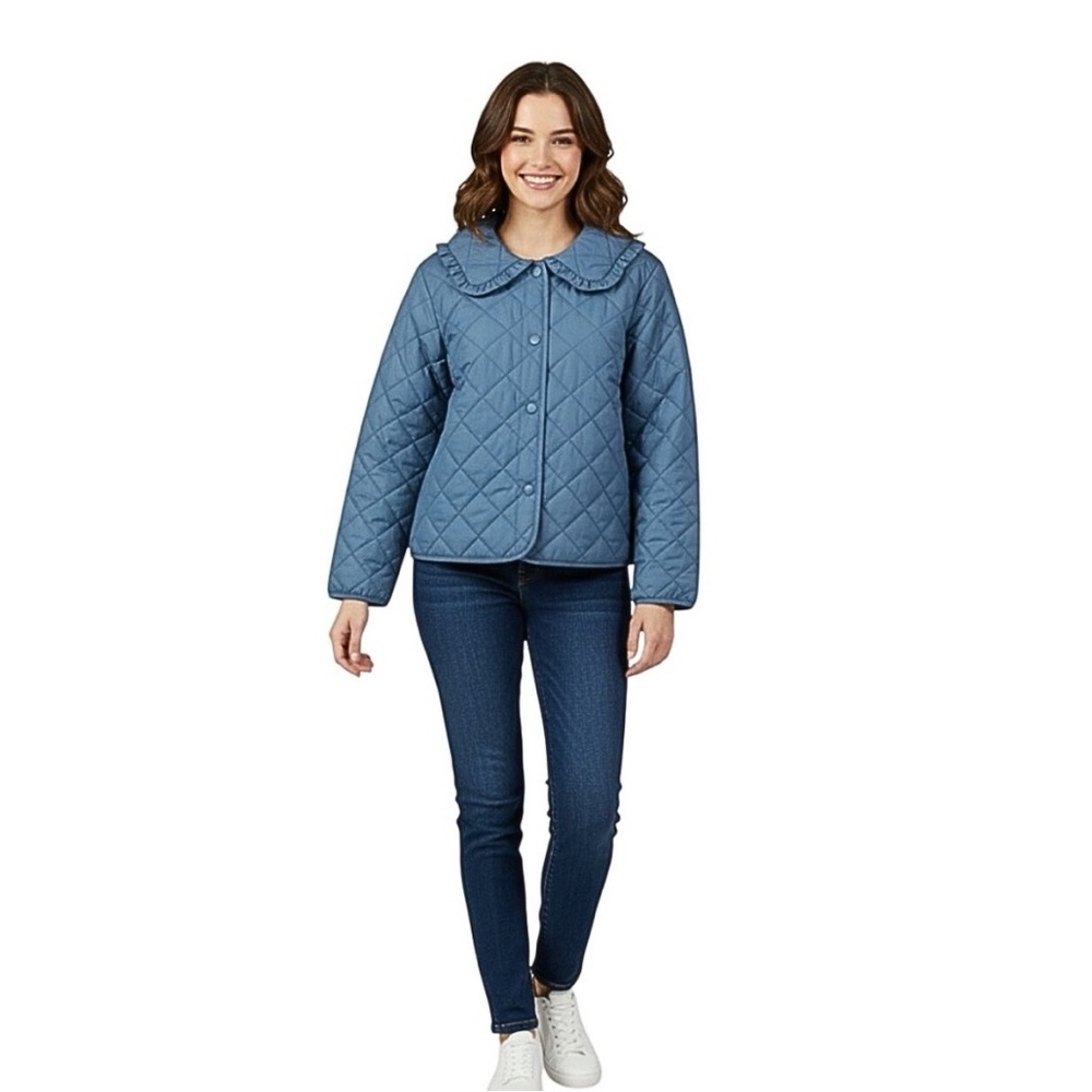 Lauren Conrad Quilted Jacket in Rendez Blue NWT Size XXL - Picture 14 of 15